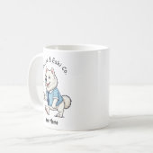 Funny American Eskimo Dog Business Suit Coffee Koffiemok (Voorkant links)
