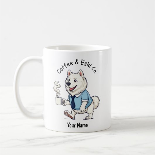 Funny American Eskimo Dog Business Suit Coffee Koffiemok (Links)