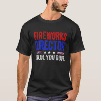 Funny American Flag Fireworks Director 4th T-shirt