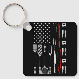 Funny American Flag Grilling Tools BBQ Grill Barbe Sleutelhanger