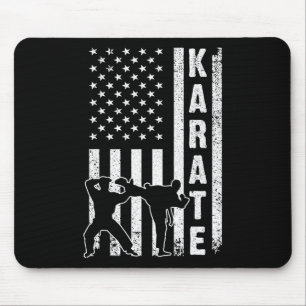 Funny American Flag Karate Art for Men Women Karat Muismat