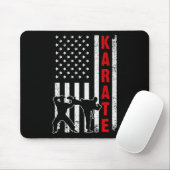 Funny American Flag Karate Art for Men Women Karat Muismat (Met muis)