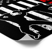 Funny American Flag Karate Art for Men Women Karat Poster (Hoek)