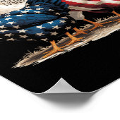 Funny American Flag Rooster Independence Day 4th O Poster (Hoek)