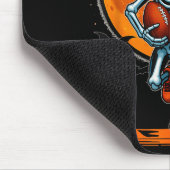 Funny American Football Skeleton Player Halloween  Muismat (Hoek)