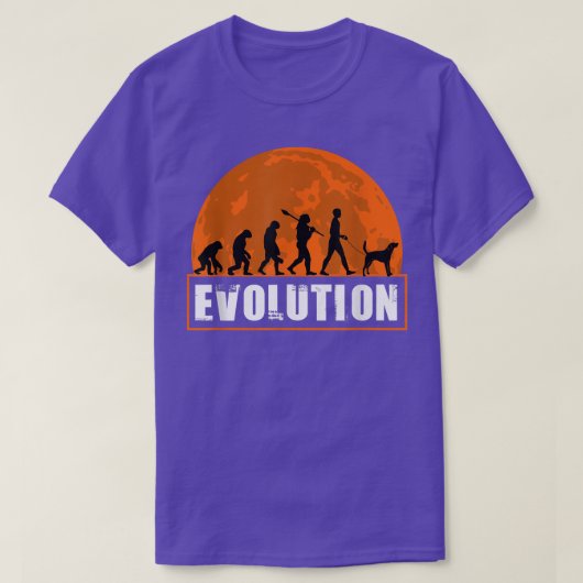 Funny American for Hound Dog Evolution of Man 2006 T-shirt (Design voorkant)