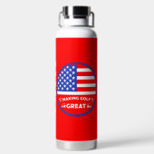 Funny American Golf Player Waterfles (Achterkant)