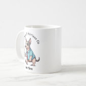 Funny American Hairless Business Suit Coffee  Koffiemok (Voorkant links)