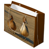Funny American / Northern Pintail Ducks Gothic Groot Cadeauzakje (Voorkant Gekanteld)