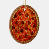 Funny American Pizza kerstversiering Keramisch Ornament (Rechts)