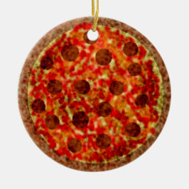 Funny American Pizza kerstversiering Keramisch Ornament