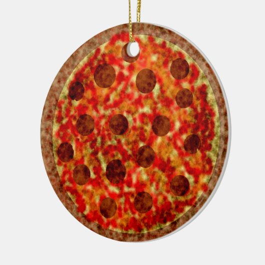 Funny American Pizza kerstversiering Keramisch Ornament (Links)