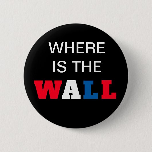 Funny American Presidential Build Wall Ronde Button 5,7 Cm (Voorkant)