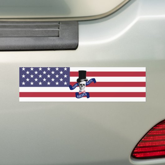 Funny American vlag Bumpersticker (Op auto)