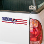 Funny American vlag Bumpersticker (Op Truck)