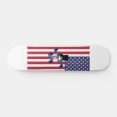 Funny American vlag Skateboard (Horizontaal)
