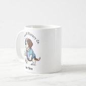 Funny American Water Spaniel Business Suit Coffee Koffiemok (Voorkant links)