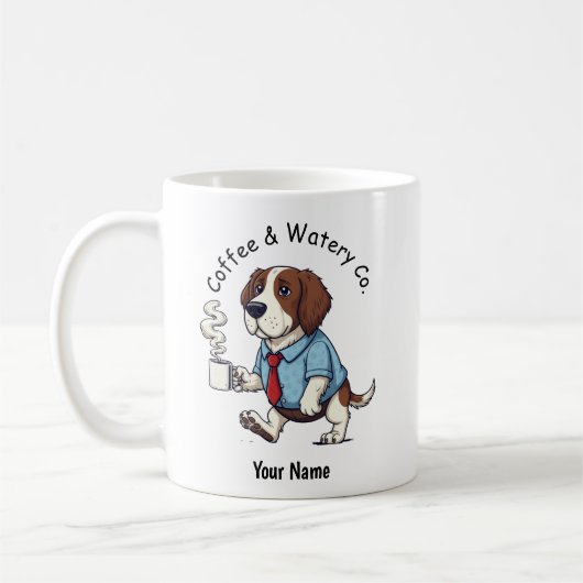 Funny American Water Spaniel Business Suit Coffee Koffiemok (Links)