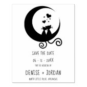 Funny Amorous Romantic Cats Couple Wedding  Rubberstempel (Afrduk)