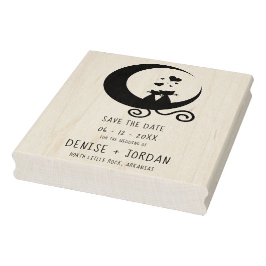 Funny Amorous Romantic Cats Couple Wedding  Rubberstempel (Stempel)