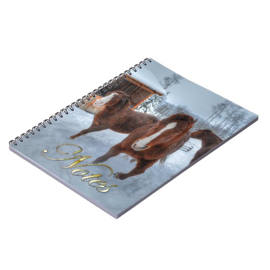 Funny Amoureuze Stallion en Reluctant Mare Horses Notitieboek (Linkerzijde)