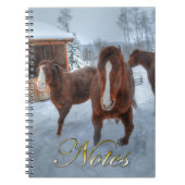 Funny Amoureuze Stallion en Reluctant Mare Horses Notitieboek (Voorkant)