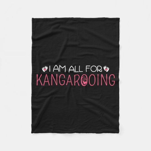 Funny &amp; Cute I Am All For Kangarooing - Nicu N Fleece Deken (Voorkant)