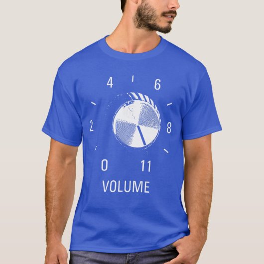 Funny Amplifier Volume Knob 11 Music Loud Sound De T-shirt (Voorkant)