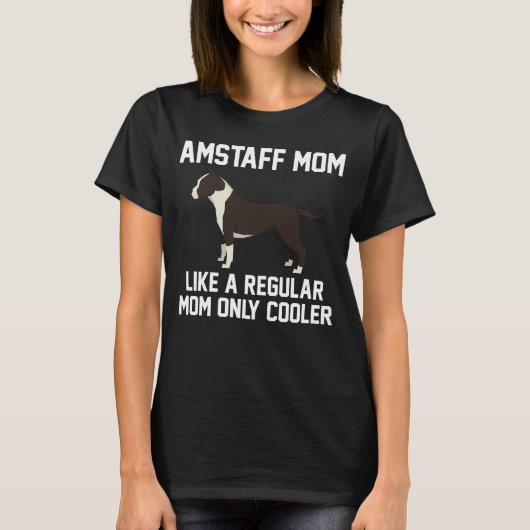 Funny Amstaff mama T-shirt (Voorkant)