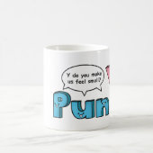 Funny Amusing Y Pun to Puny Koffiemok (Center)