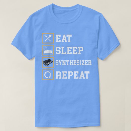 Funny Analog Synthesizer Design Studio Music Lover T-shirt (Design voorkant)