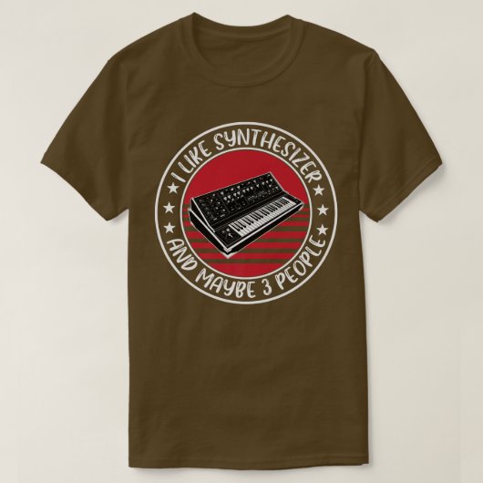 Funny Analog Synthesizer Gezegde Studio Music T-shirt (Design voorkant)