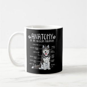 Funny Anatomy Alaskan Malamute Hondenliefhebber Koffiemok