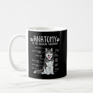 Funny Anatomy Alaskan Malamute Hondenliefhebber Koffiemok