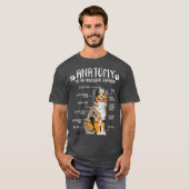 Funny Anatomy Australian Shepherd Hondenliefhebber T-shirt (Voorkant volledig)