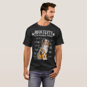Funny Anatomy Australian Shepherd Hondenliefhebber T-shirt (Voorkant volledig)