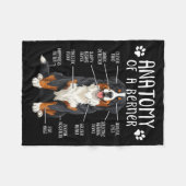 Funny Anatomy Bernese Mountain Dog Cute Berner Lov Fleece Deken (Voorkant (Horizontaal))