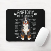 Funny Anatomy Bernese Mountain Dog Cute Berner Lov Muismat (Met muis)
