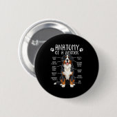 Funny Anatomy Bernese Mountain Dog Cute Berner Lov Ronde Button 5,7 Cm (Voorkant /achterkant)