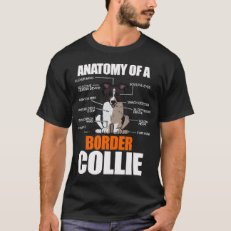 Funny Anatomy Border Collie Hondenliefhebber Gift T-shirt