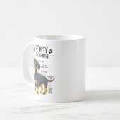 Funny Anatomy Dachshund Wiener Dog Cute Doxie Love Koffiemok (Voorkant links)