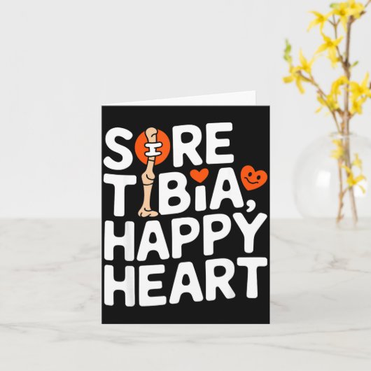 Funny Anatomy Going Tibia Okay Broken Leg Gift For Kaart (Gele Bloem)