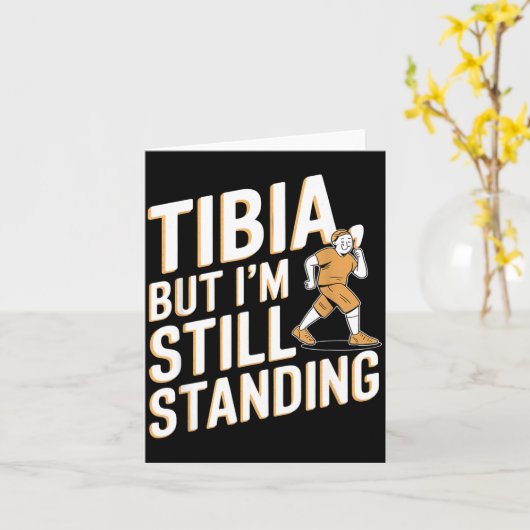Funny Anatomy Going Tibia Okay Broken Leg Gift For Kaart (Gele Bloem)