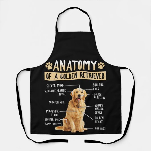 Funny Anatomy Golden Retriever Dog Lover Gift Schort (Voorkant)