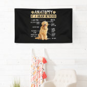 Funny Anatomy Golden Retriever Dog Lover Gift Spandoek (Insitu)