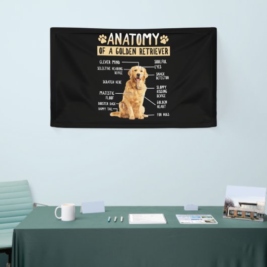 Funny Anatomy Golden Retriever Dog Lover Gift Spandoek (Beurs)