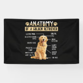 Funny Anatomy Golden Retriever Dog Lover Gift Spandoek (Horizontaal)