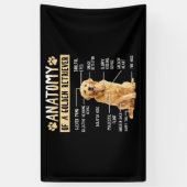 Funny Anatomy Golden Retriever Dog Lover Gift Spandoek (Verticaal)