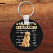 Funny Anatomy Golden Retriever Hondenliefhebber Gi Sleutelhanger (Voorkant)