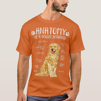 Funny Anatomy Golden Retriever Hondenliefhebber T-shirt